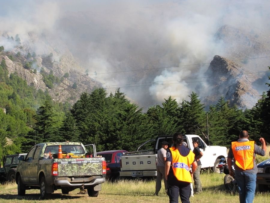 Incendio declarado en el parque tornquist